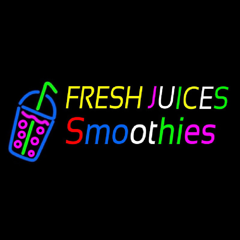 Fresh Juices Smoothies Neon Skilt