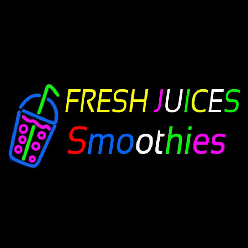 Fresh Juices Smoothies Neon Skilt