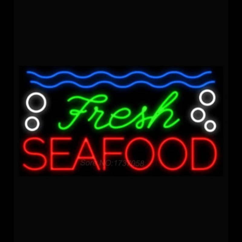 Fresh Seafood Neon Skilt