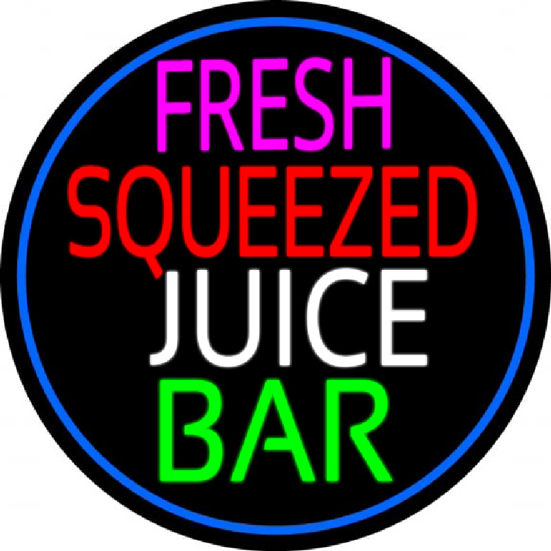 Fresh Squeezed Juice Bar Neon Skilt