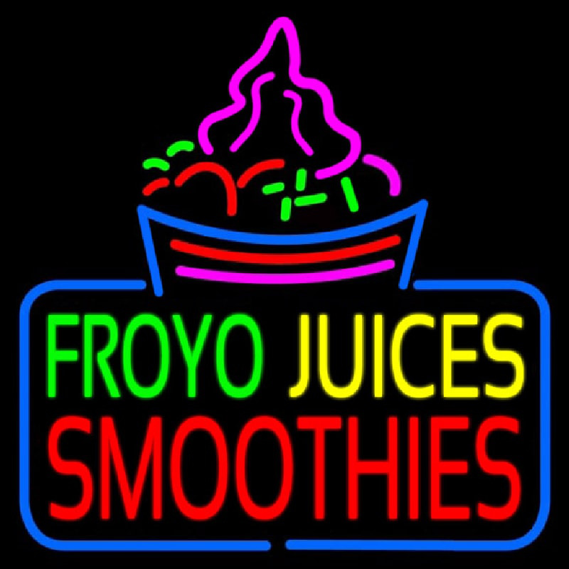 Froyo Juices Smoothies Neon Skilt