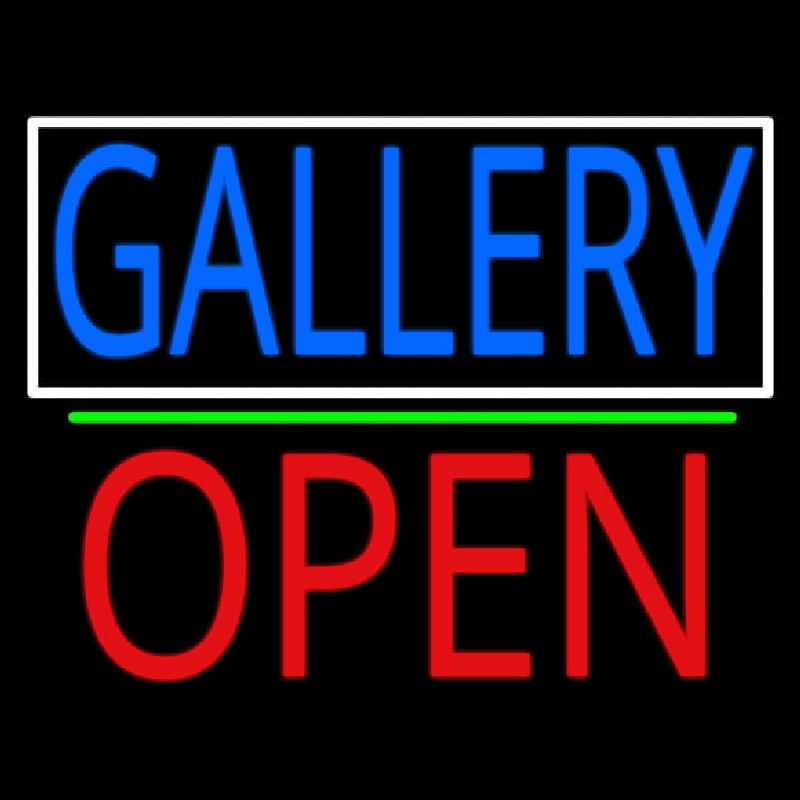 Gallery With Border Open 1 Neon Skilt