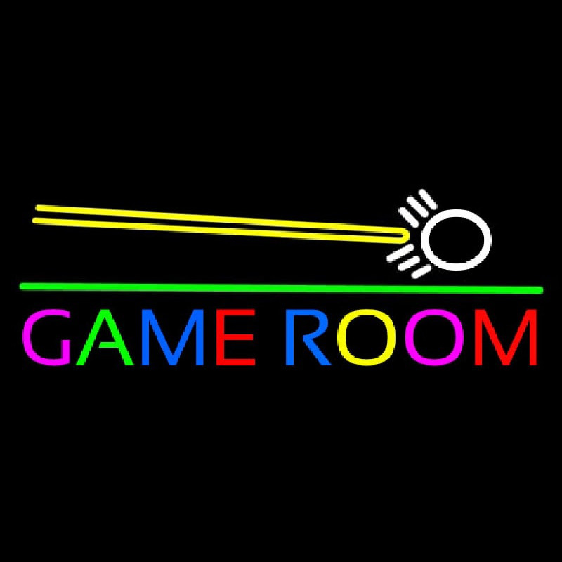 Game Room Cue Stick Neon Skilt