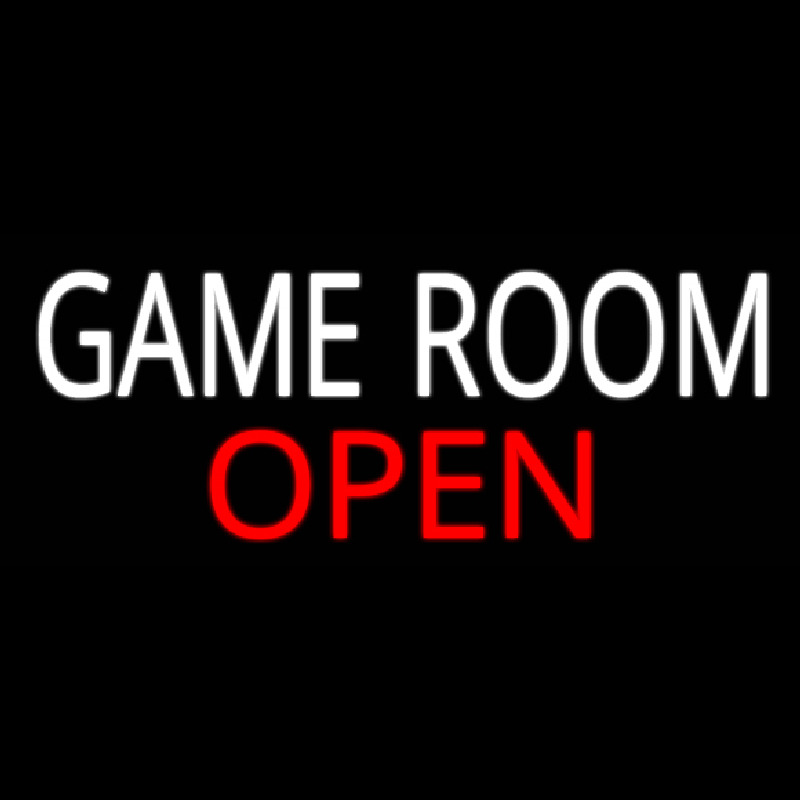 Game Room Open Real Neon Glass Tube Neon Skilt