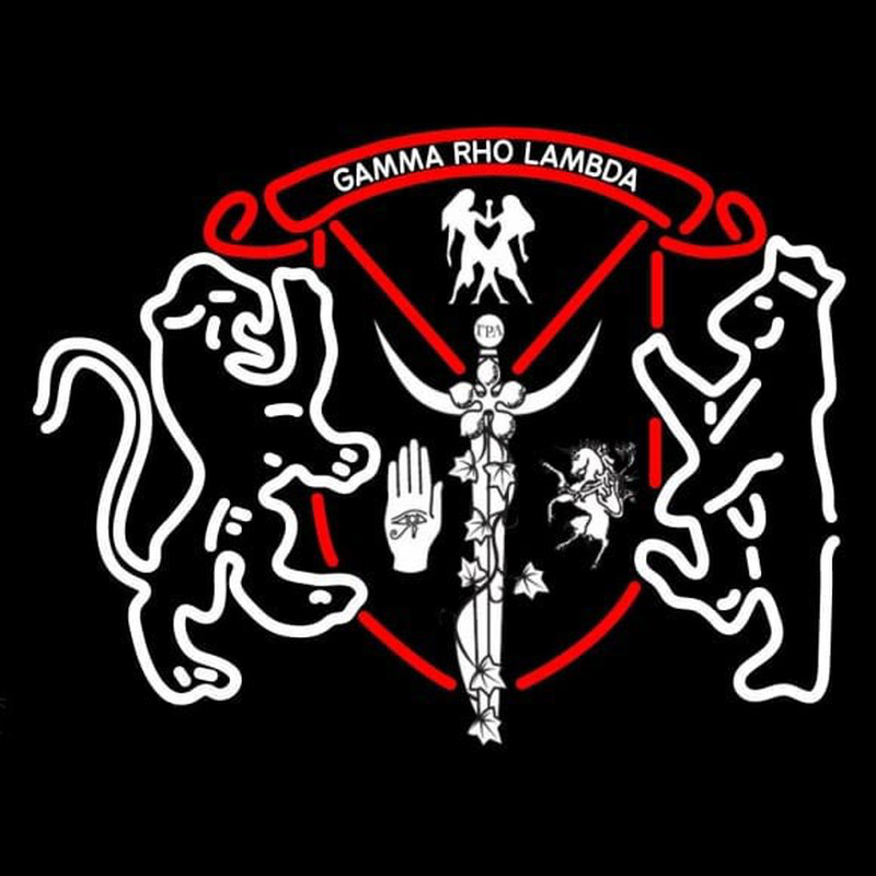 Gamma Rho Lambda Logo Neon Skilt