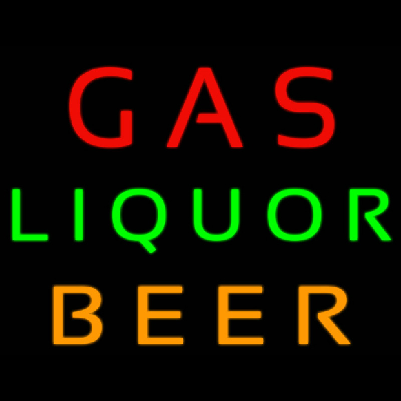 Gas Liquor Beer Neon Skilt