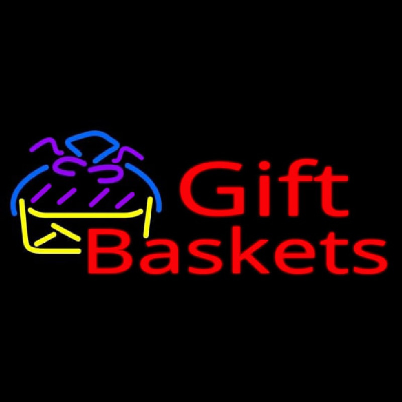 Gift Baskets With Logo Neon Skilt