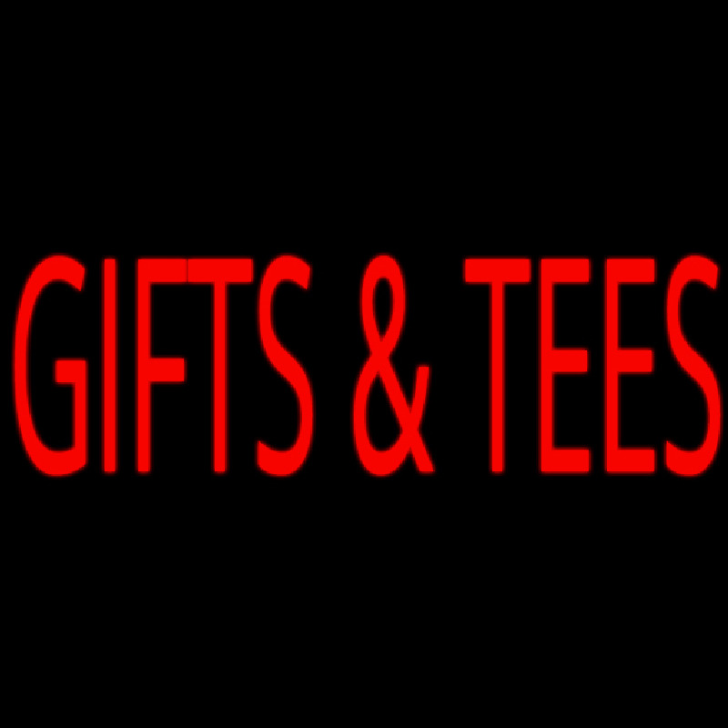 Gifts And Tees Red Neon Skilt