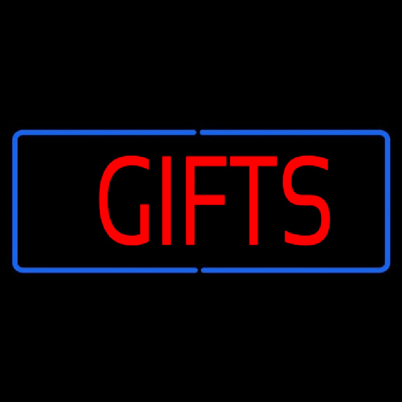 Gifts Rectangle Neon Skilt