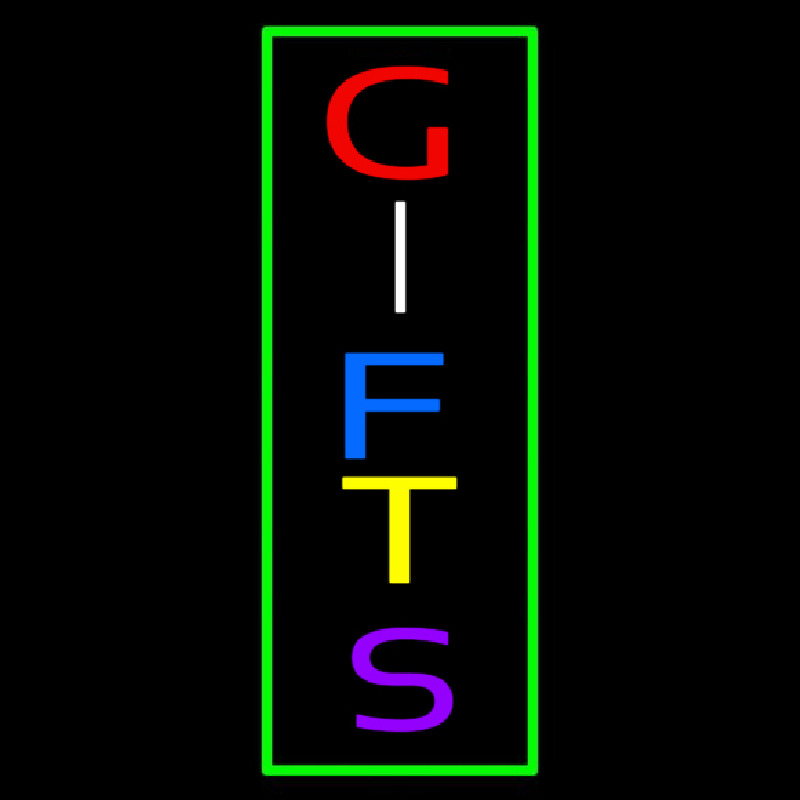 Gifts Vertical Neon Skilt