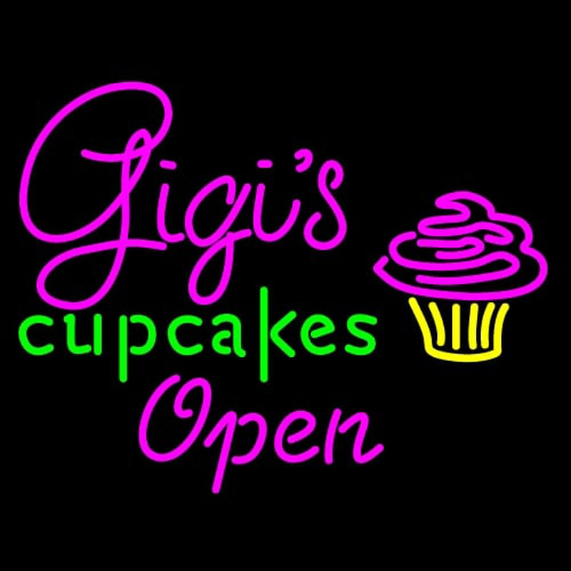 Gigi  Cup Cakes Neon Skilt