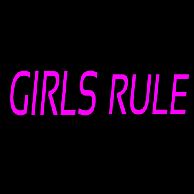 Girls Rule Neon Skilt