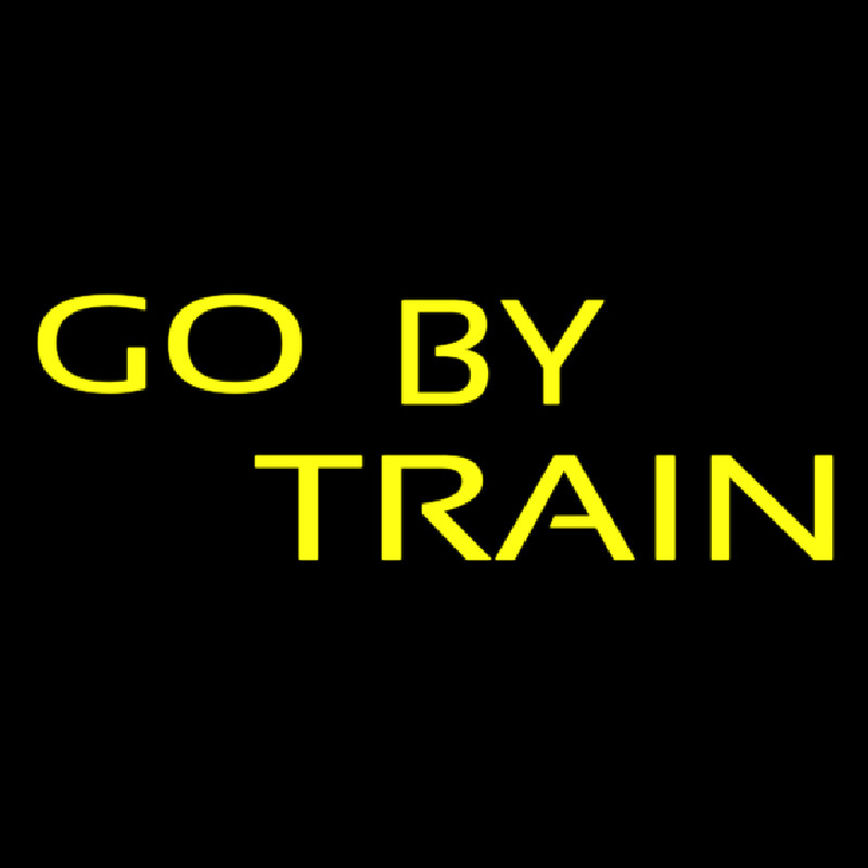 Go By Train Neon Skilt