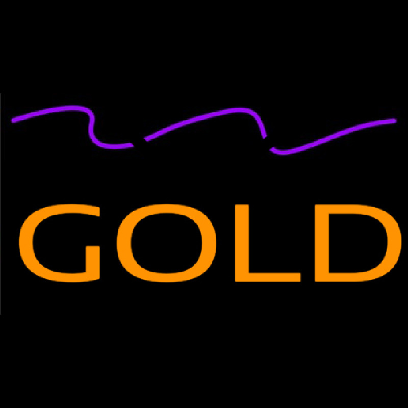 Gold Neon Skilt