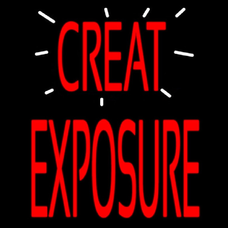 Great E posure Neon Skilt