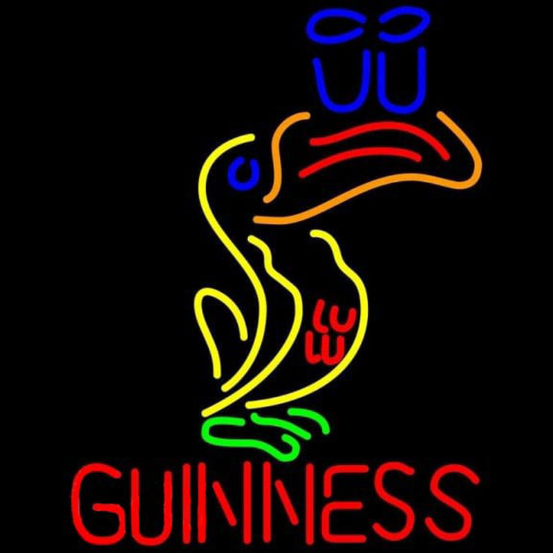 Great Looking Multicolored Guinness Beer Sign Neon Skilt