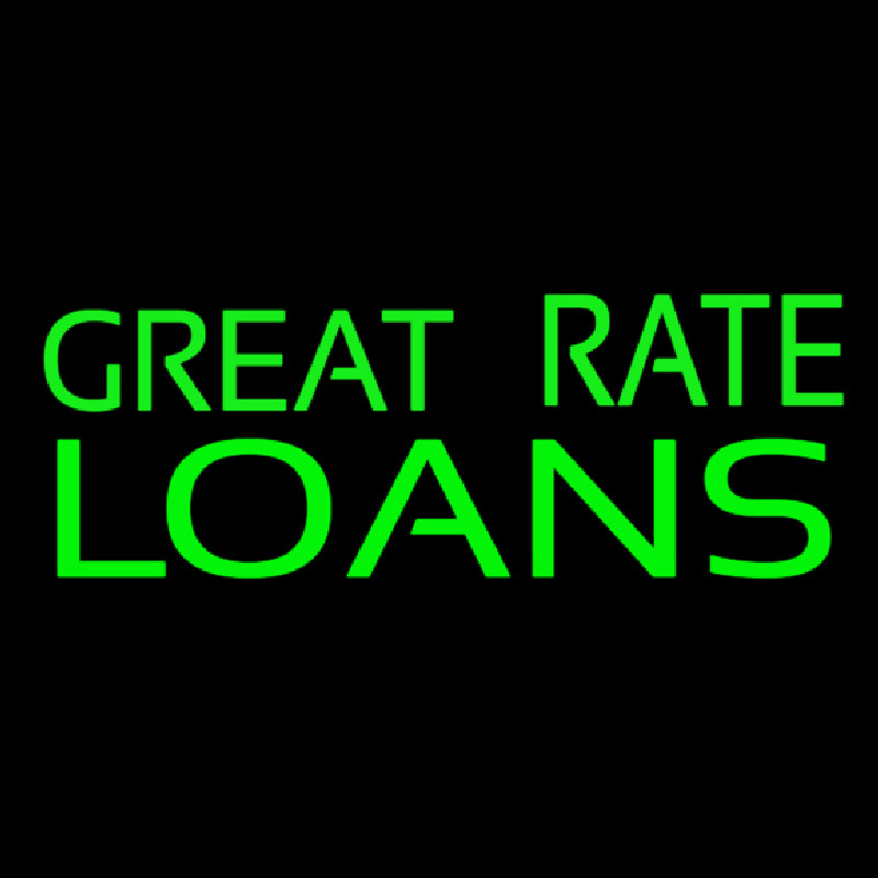 Great Rate Loans Neon Skilt