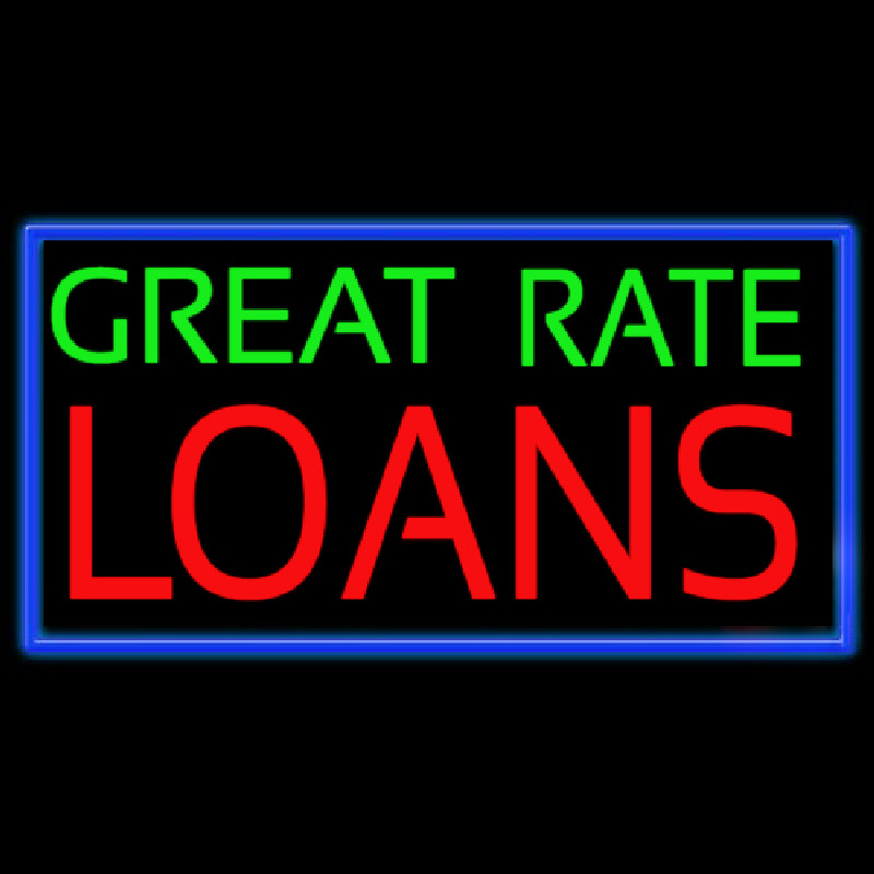 Great Rate Loans Neon Skilt