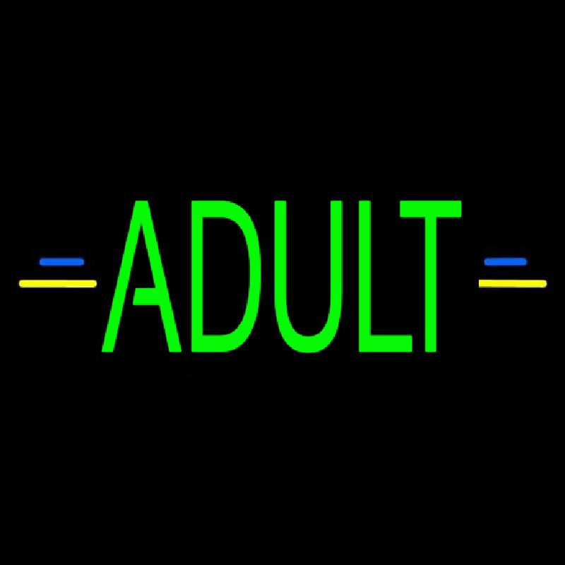 Green Adult Neon Skilt