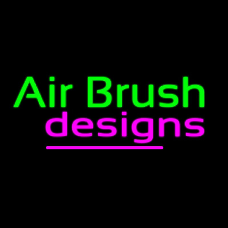 Green Air Brush Design Neon Skilt