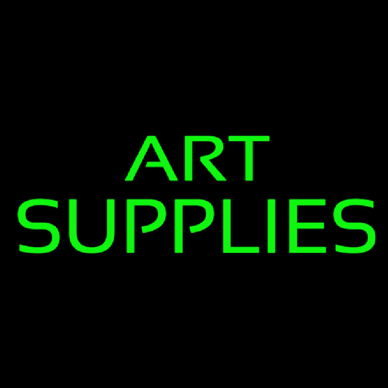 Green Art Supplies 1 Neon Skilt