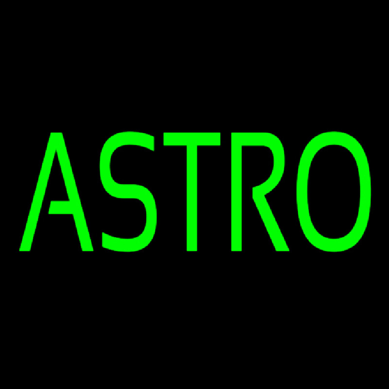Green Astro Neon Skilt