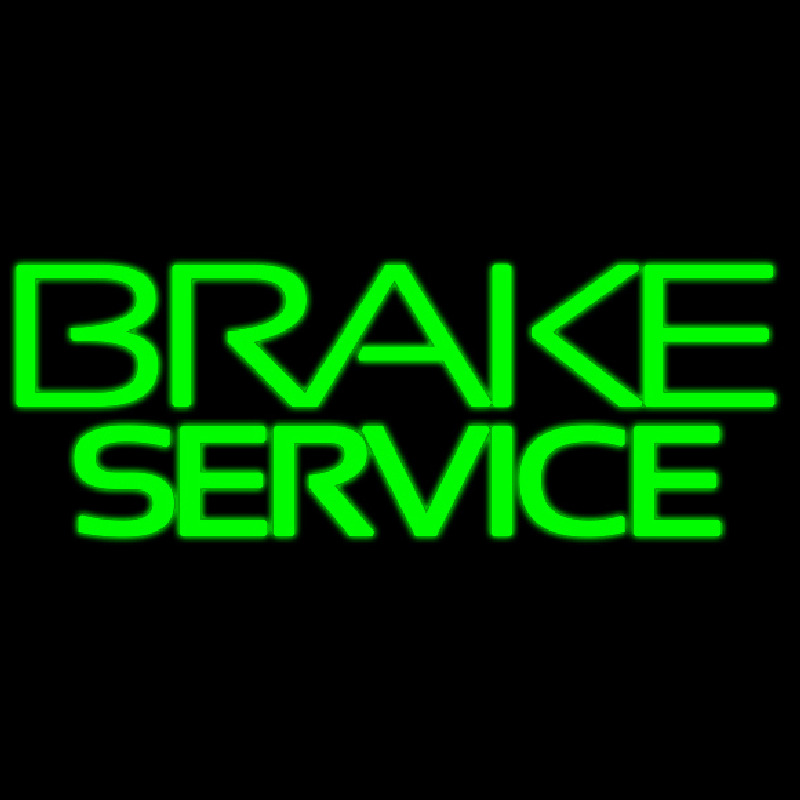 Green Brake Service Neon Skilt