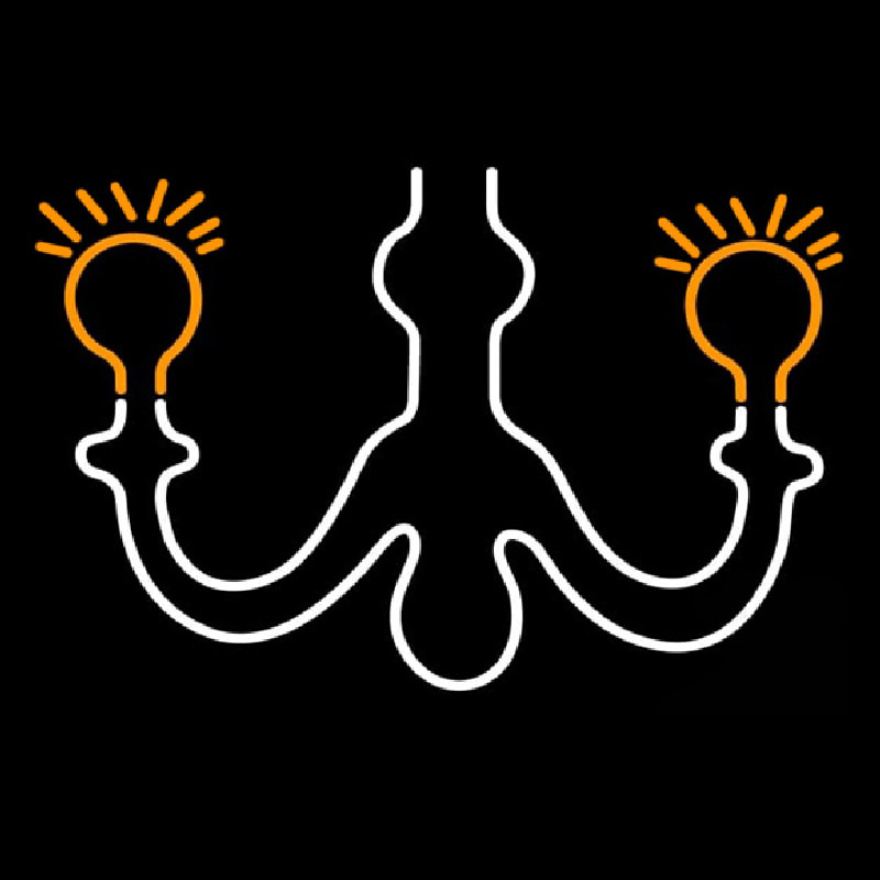 Green Chandelier Logo 1 Neon Skilt