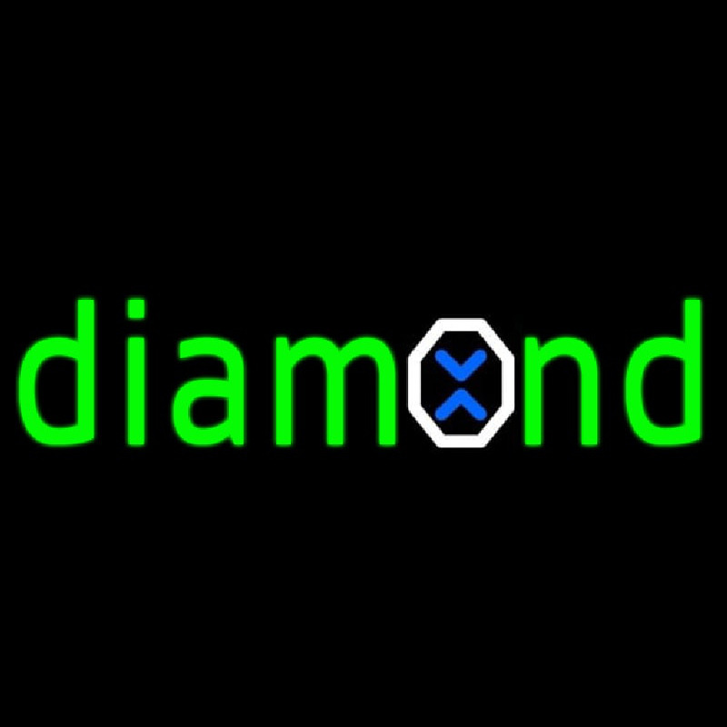 Green Diamond Logo Neon Skilt