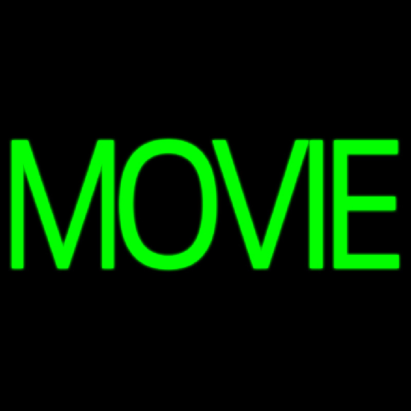Green Double Stroke Movie Neon Skilt