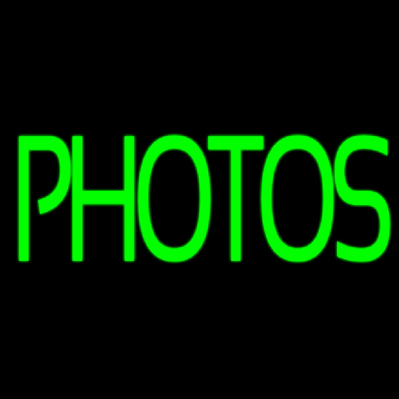 Green Double Stroke Photos Neon Skilt