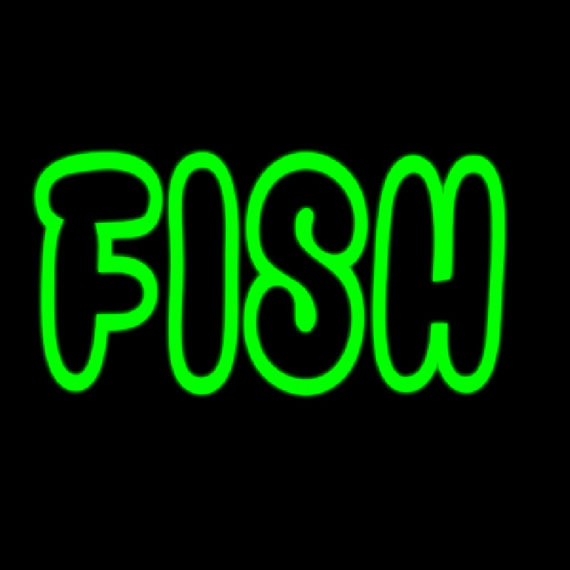 Green Fish Neon Skilt