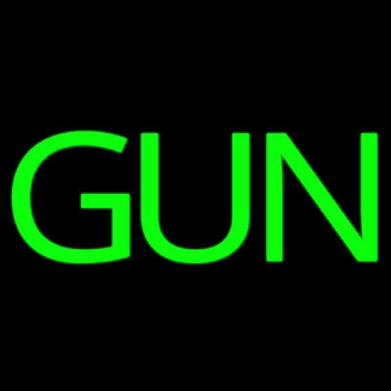 Green Gun Neon Skilt