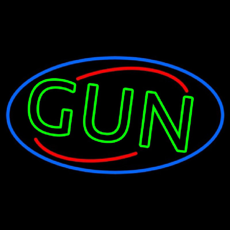 Green Gun Neon Skilt