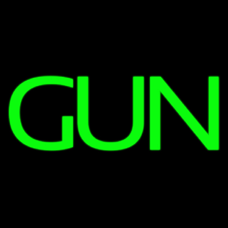 Green Gun Neon Skilt