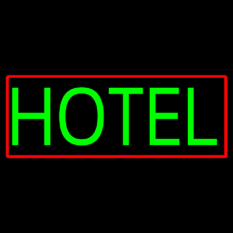 Green Hotel Neon Skilt