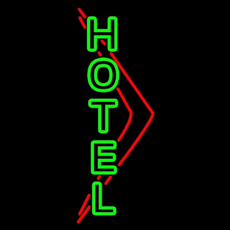 Green Hotel Neon Skilt