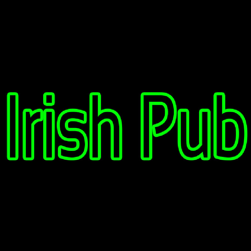 Green Irish Pub Neon Skilt