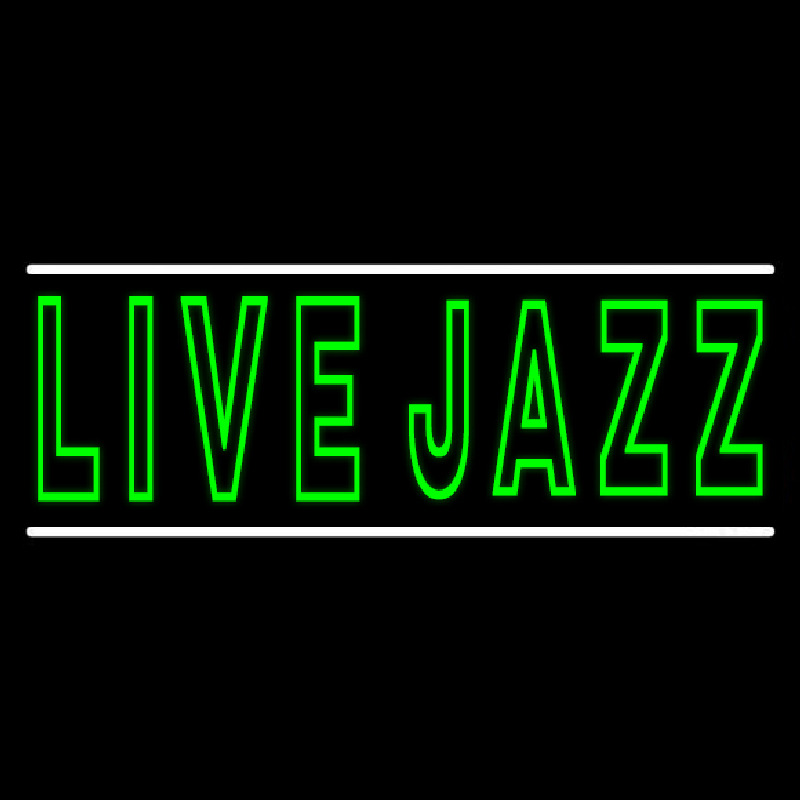 Green Live Jazz 2 Neon Skilt