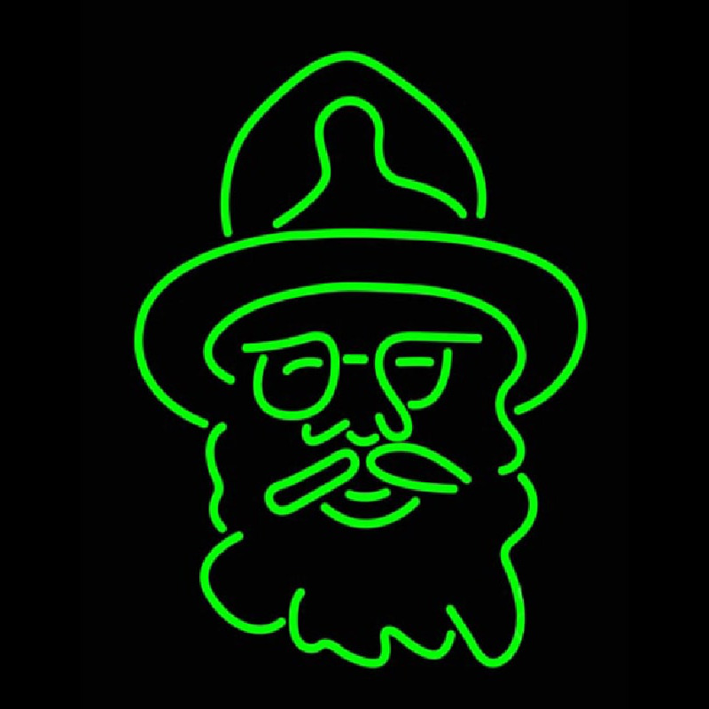 Green Man Logo Neon Skilt