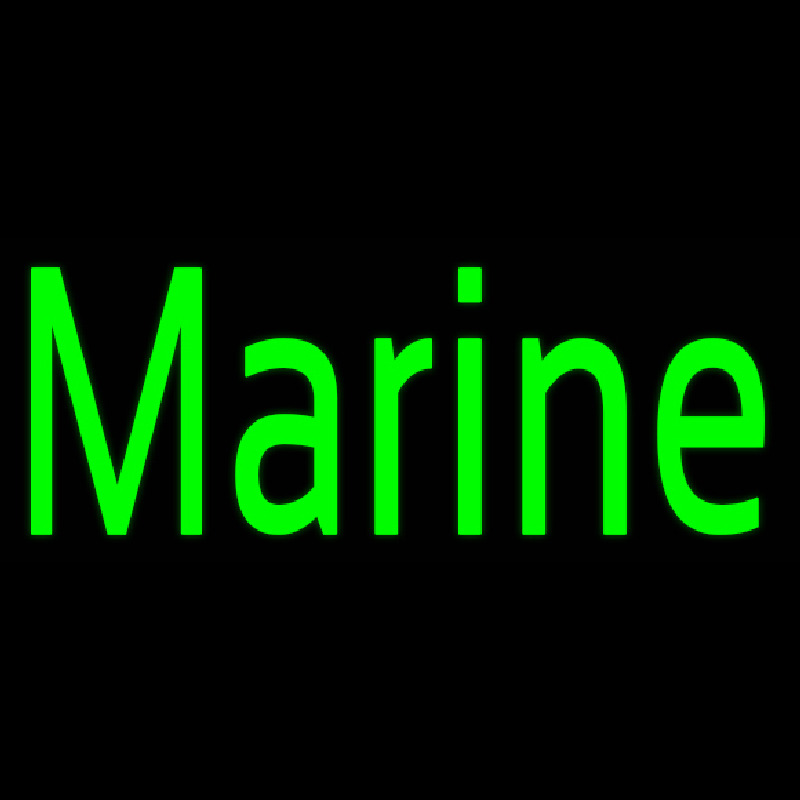 Green Marine Neon Skilt