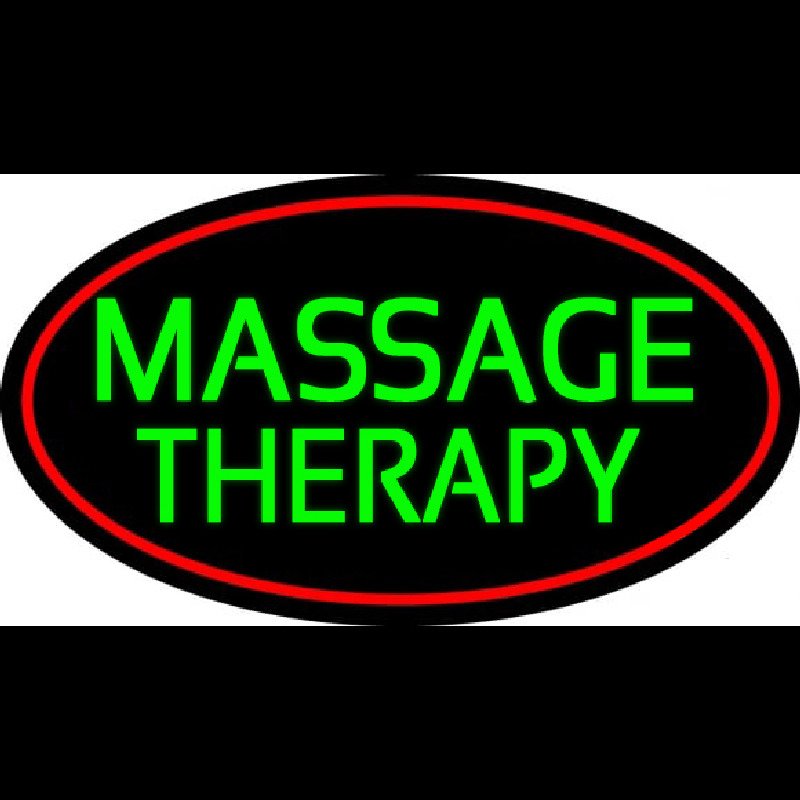 Green Massage Therapy Neon Skilt