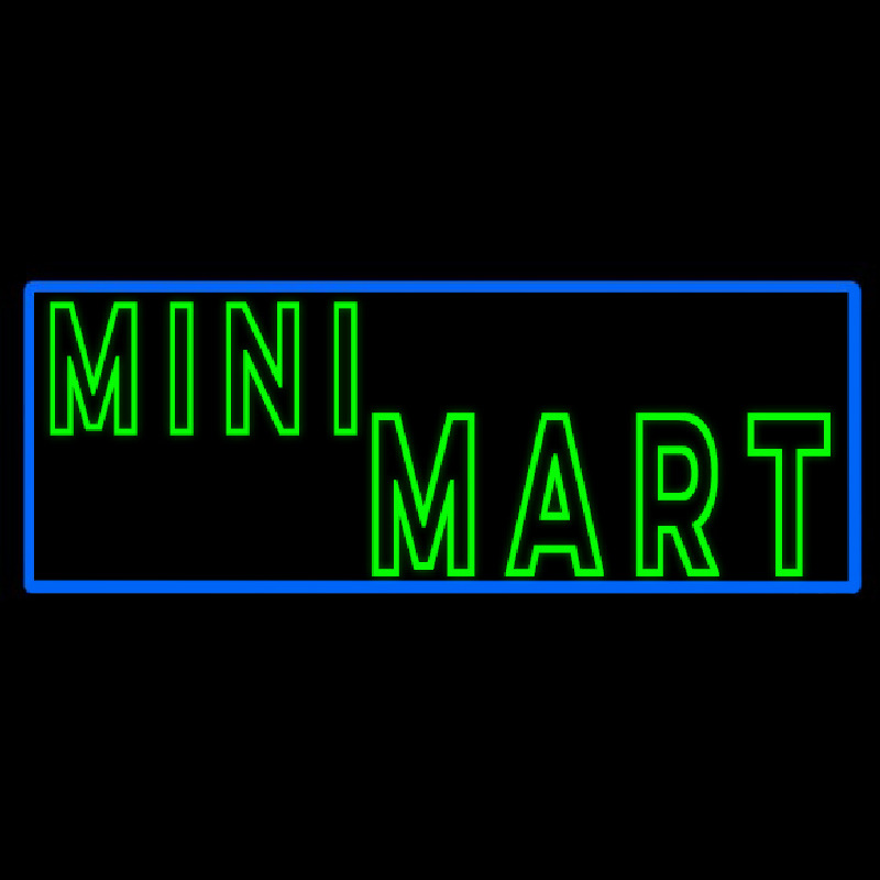 Green Mini Mart Neon Skilt