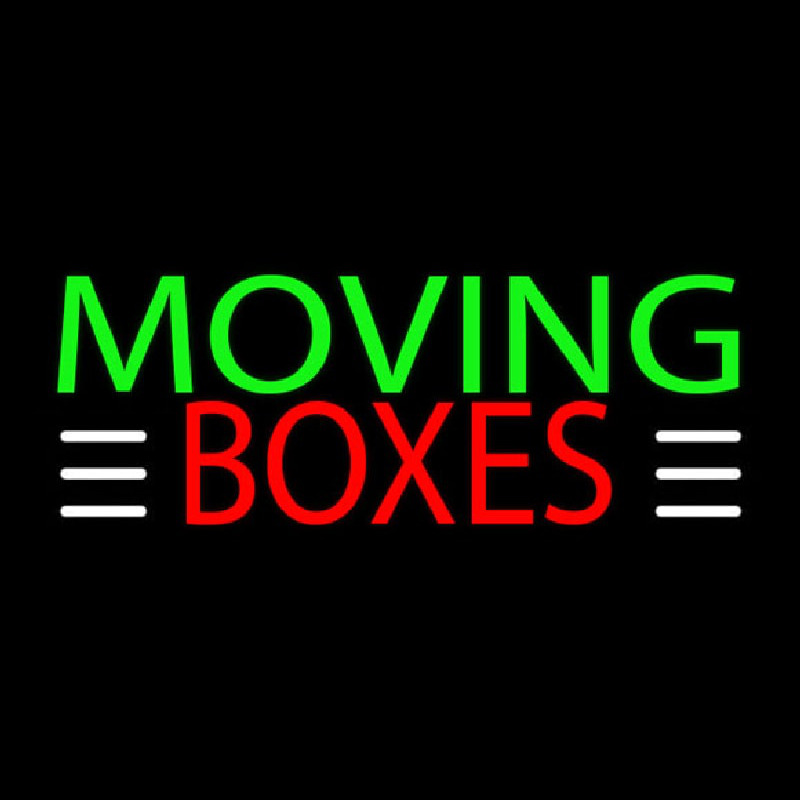 Green Moving Red Bo es Block Neon Skilt