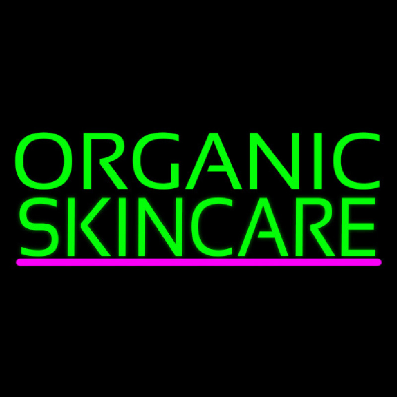 Green Organic Skincare Neon Skilt