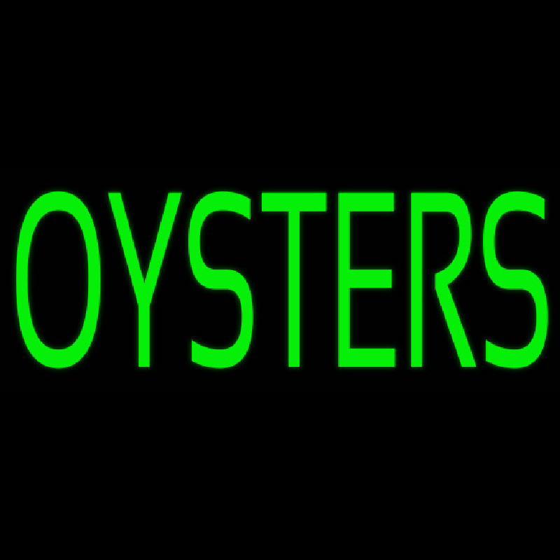 Green Oyster Block Neon Skilt