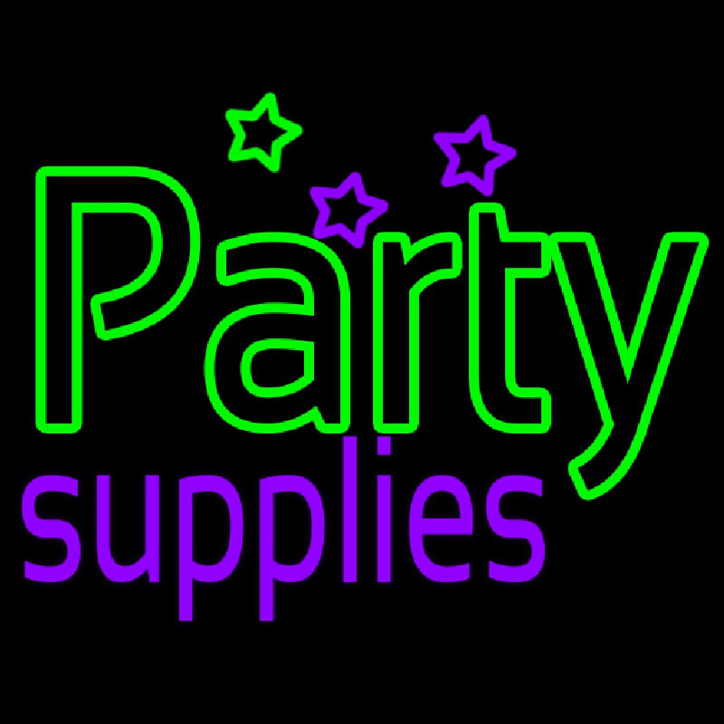 Green Party Supplies Neon Skilt