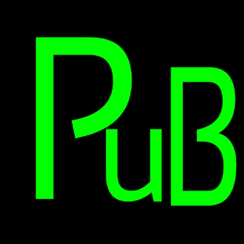 Green Pub Neon Skilt