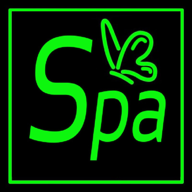 Green Spa Neon Skilt