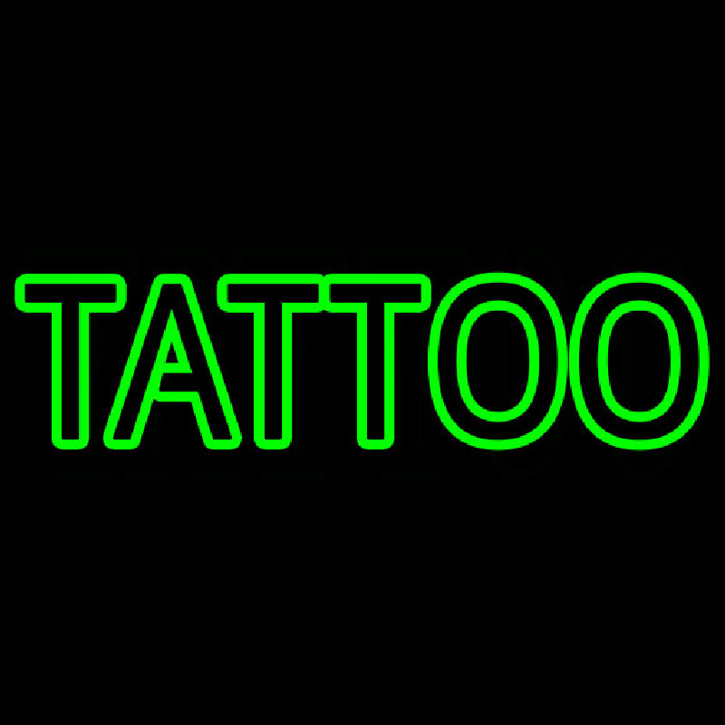 Green Tattoo Neon Skilt